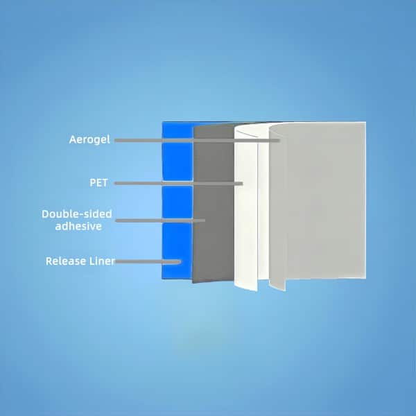 Self-Adhesive PET-Based Aerogel Film with Release Liner (AGF-APDR) | Ultra-Thin Insulation | Anchor-Tech