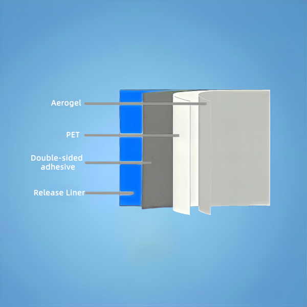 Self-Adhesive PET-Based Aerogel Film with Release Liner (AGF-APDR) | Ultra-Thin Insulation | Anchor-Tech